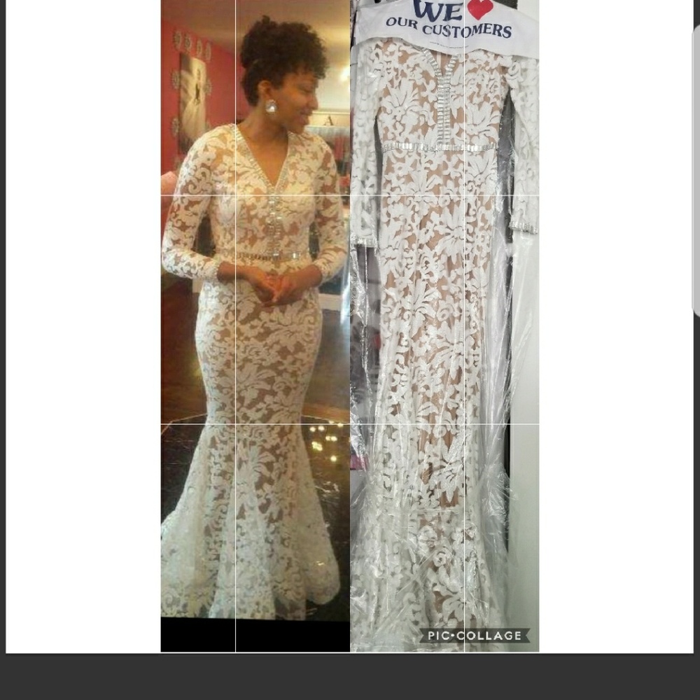 White lace gown